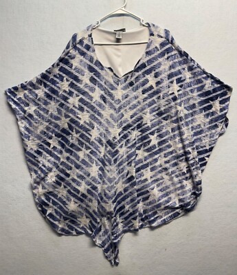 American Flag-Inspired Catherines 4X Womens Poncho Top