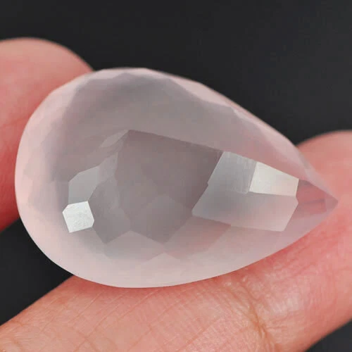 Rose Pink Quartz 34.61 Ct. Clean Pear Shape Natural Gemstone Unheated Brazil - Image 3 of 4