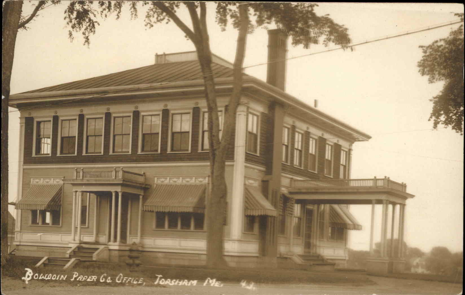 Topsham Maine ME Bowdoin Paper Co. Office c1910 Real Photo Postcard eBay