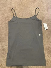 NWT Womens Loft Gray Cami Tank Top Shirt Medium Stretchy Adjustable Straps