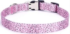 Dog Collar Durable Adjustable Cute Soft Fancy Puppy Collars Size Large Nylon