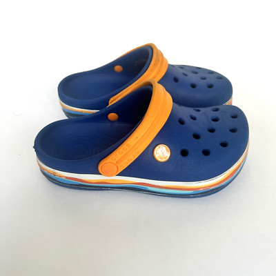 crocs crocband Wave Band clog kids 205697 Blue Jean Size 2J