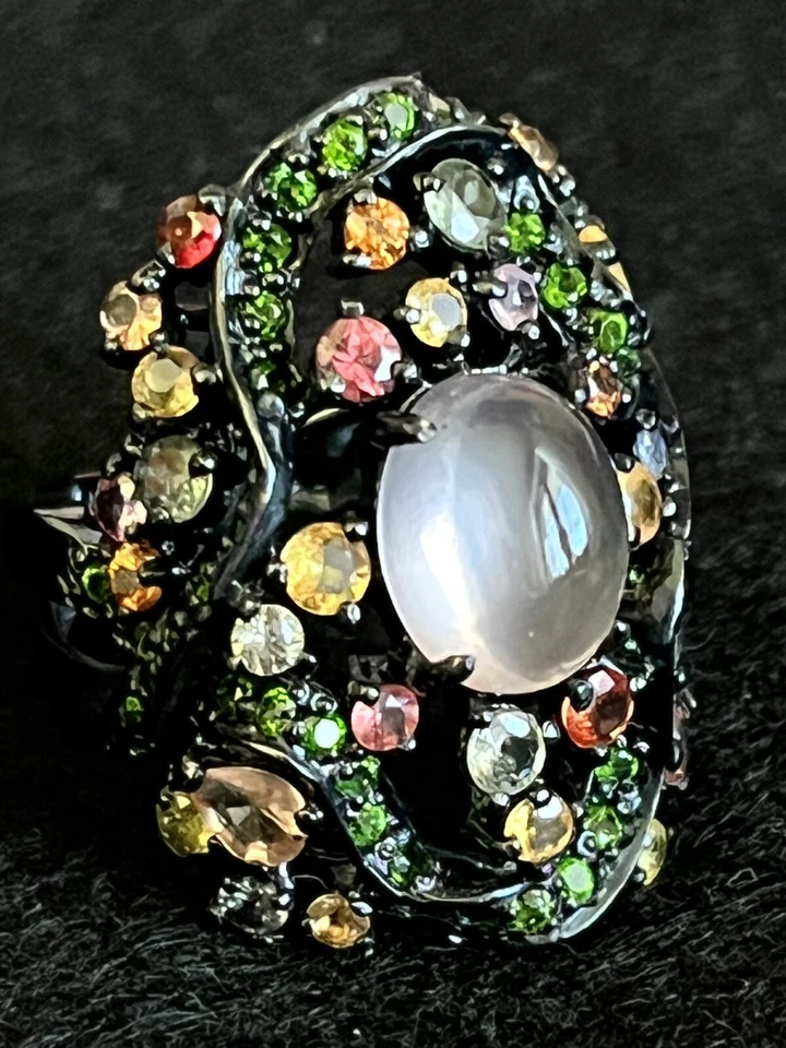 Anello Argento 925 Donna Rodiato Nero - Immagine 4 di 4
