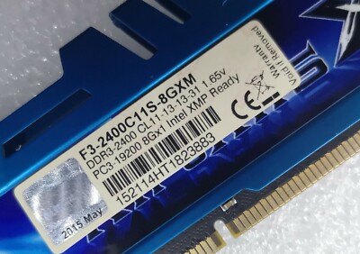 G.SKILL 8GB DDR3 2400 Desktop DIMM RAM RipjawsX F3-2400C11S-8GXM