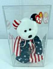 Ty Beanie Babies White Face Spangle the Bear - with Errors 1999 Retired RARE  