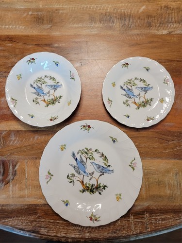 12 Pc Vntg Woodland Melody Porcelain Dish Sets of 4 Birds Briard Georges Nature - Picture 3 of 15
