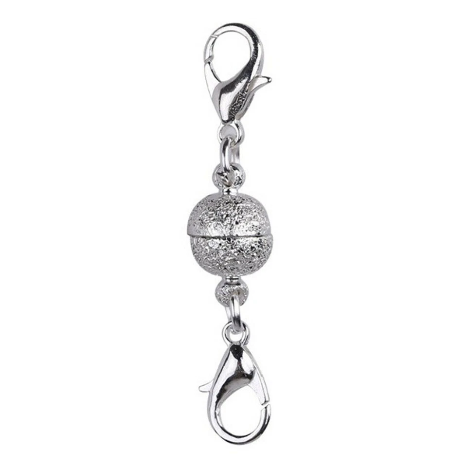 3/8PCS Magnetic Extender Lobster Clasps Hooks For Jewelry Making Ball Two Part - Image 3 of 4