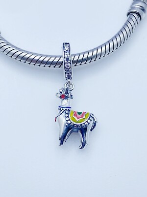 Alpaka Lama Hänger Charm Tier echt 925 Sterling Silber  