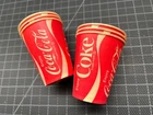 6 Vintage 1960's 1970's COKE 4oz Sample Size PAPER CUPS Old Stock Coca Cola NOS