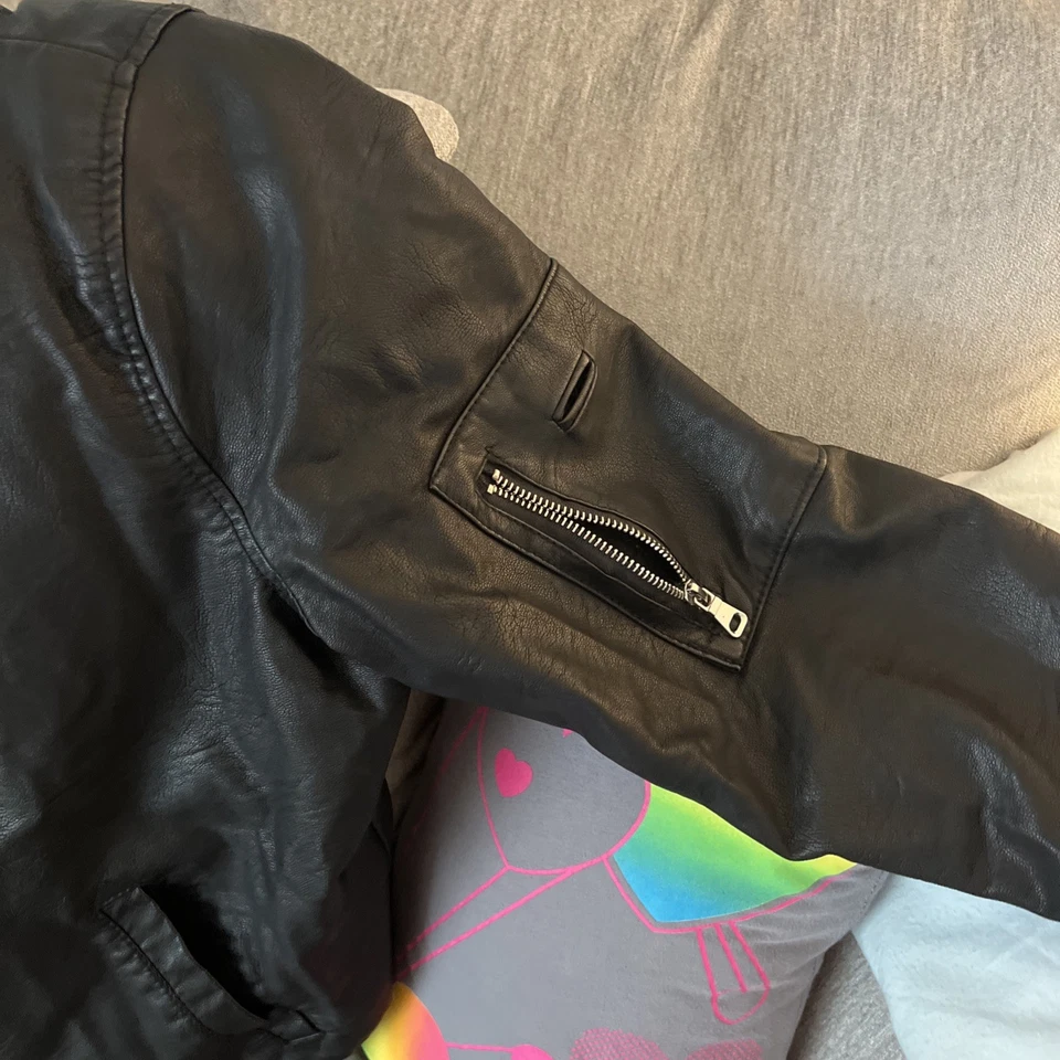 Ci Sono By Cavalini Mujer Talla 2X Negro Imitación Cuero Chaqueta Bomber Chaqueta Foto 2 de 4