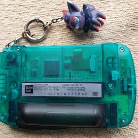 Bandai WonderSwan Skeleton Clear Green Frozen Mint Console with Keychain Tested