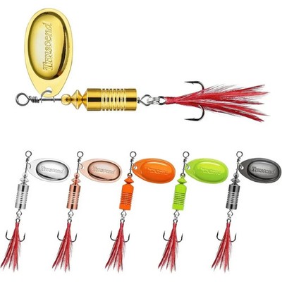 TRUSCEND Swimming or Jigging Fishing Spinners with Two-Way Spinning Spoons Syst