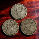 Canada 80% Silver 25 Cents $0.75 Face Value 1937 1938 1939 Lot of 3 Silver Coins
