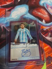 CARLOS TEVEZ 2025-26 DONRUSS ROAD TO FIFA WORLD CUP PURPLE BEAUTIFUL AUTO 11/25!