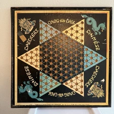 Vintage 1938 Chinese Checkers Board Gotham Steel Corp Ching-Ka-Chek G 502 Orig.