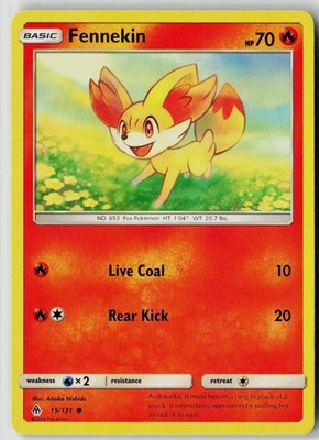 FENNEKIN 15/131 FORBIDDEN LIGHT POKEMON COMMON NEAR MINT NM