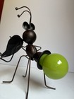 Metal BUG playing a leaf (violin), Perfect for the garden, a kid's or sun room — photo 3