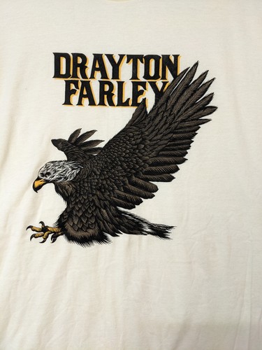 Tultex 202 Drayton Farley T-Shirt Size XL Made In Mexico Eagle Graphic - Picture 2 of 8