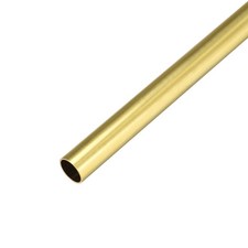 Brass Round Tube 300mm Length 12mm OD 0.5mm Wall Thickness Seamless Tubing