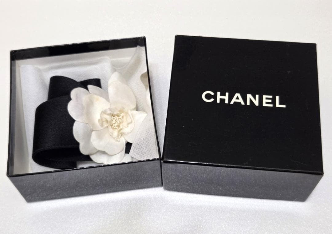 CHANEL Camellia x Ribbon Brooch with Box 43684 | eBay