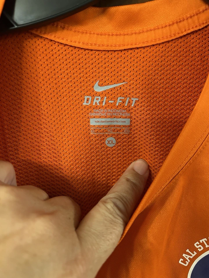 Nike Dri-Fit Cal State Fullerton Titans Club Soccer #23 Orange Jersey With Logos - Image 3 of 4