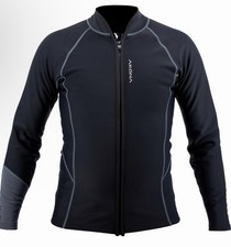 AKONA AQ-Tec Men's Long Sleeve Thermal Rash Guard Full Front Zipper Medium Men