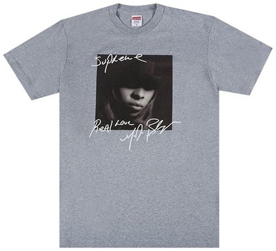 Supreme Mary J Blige Graphic T-Shirt Men's Medium FW19T23 HEATHER GREY FW19