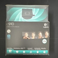 Logitech HD Pro Webcam C910 Black Full HD 1080 10MP Photos New In Box