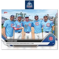 2025 Topps Now #383 Busch Crow-Armstrong Swanson Suzuki 8 HRs Cubs *Presale*