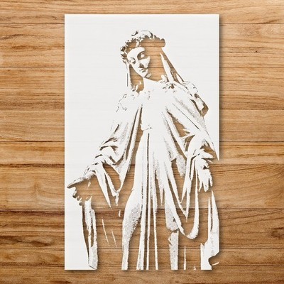 Flowing Figure in Robes Wall Art Reusable Plastic Stencil - StencilAir
