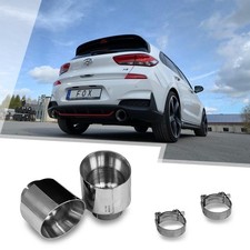Edelstahl Endrohre für Hyundai i30N Performance + Fastback je 114mm