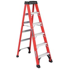 Louisville Fs1406hd 6 Ft Fiberglass Stepladder, 375 Lb Capacity