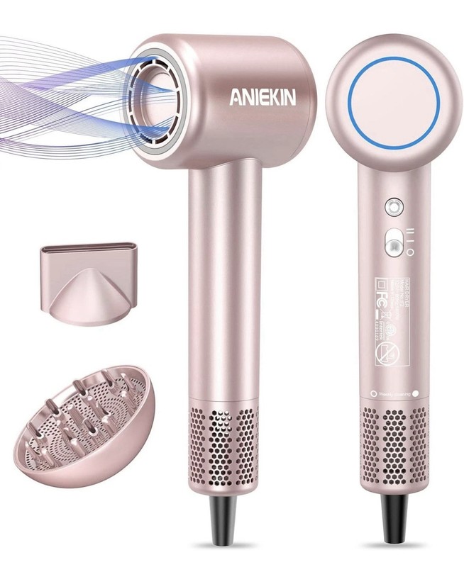 Hair Dryer, High-Speed Ionic Low Noise Blow Dryer with Brushless Motor for Fast