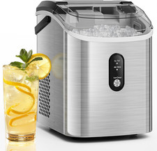 Nugget Ice Makers Countertop with Auto-Cleaning, 35Lbs/Day, Portable Sonic Ice M