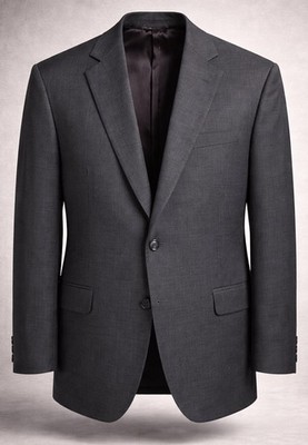 Brooks Brothers 1818 Madison Wool Blazer Sport Coat Mens 46R USA Union Made Gray