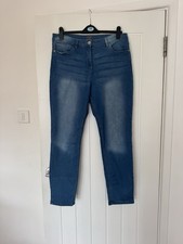 Women's Blue Soft Slim Jeans Stretch MATALAN Looks Nice Turned Up Or Full Length