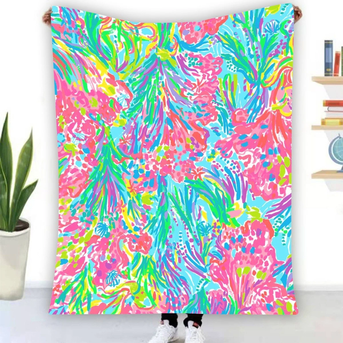 Lilly Pulitzer Sea Coral Fleece Blanket