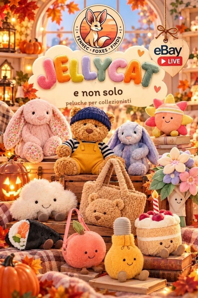 Jellycat Peluche da collezione Fennec and Foxes Finds live del 11/10