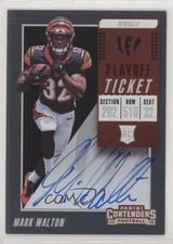 2018 Contenders Rookie RPS Variation Playoff Ticket 14/49 Mark Walton Auto hv1