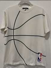 Louis Vuitton LV x NBA Basketball Embroidered White T-shirt Men’s M Authentic 