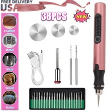 USB Rechargable Engraving Pen with 38 Bits Mini Electric DIY Engraver Cordless