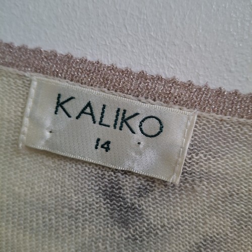 Kaliko Boloro UK 14 Linen Pink Cream Floral Excellent Condition, Hardly Worn - Picture 8 of 11