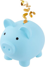 Piggy Bank for Boys, Unbreakable Plastic Money Bank,Baby Boy Money Bank,Practica