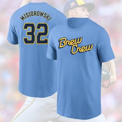 FLASH SALE! Jacob Misiorowski #32 Milwaukee Brewers Name & Number S 5XL for Fan