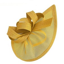 Vegan Moon Hoop Fascinator on Headband Wedding Ascot Races Bespoke Sinamay Disc