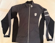 FJ DryJoys DRYJOYS Golf Rain Jacket Mens Small Full Zip Lightweight Black Gray FJ DryJoys DRYJOYS Golf Rain Jacket Mens Small Full Zip Lightweight Black Gray - Image 1