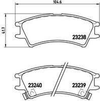 Brembo Bremsbelagsatz, Scheibenbremse P 30 011 FüR Hyundai