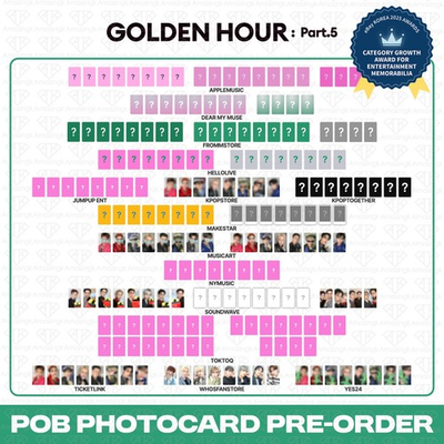 #ad PreSale ATEEZ 14th Mini Album Golden Hour Part.5 POB Photocard $54.99