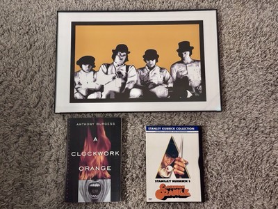 A Clockwork Orange Collector s Set! - Framed Canvas Artwork, Book, And DVD