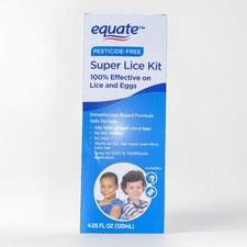 Equate Super Lice Kit Pesticide Free Lice and Eggs Treatment Spray 4.05 fl oz